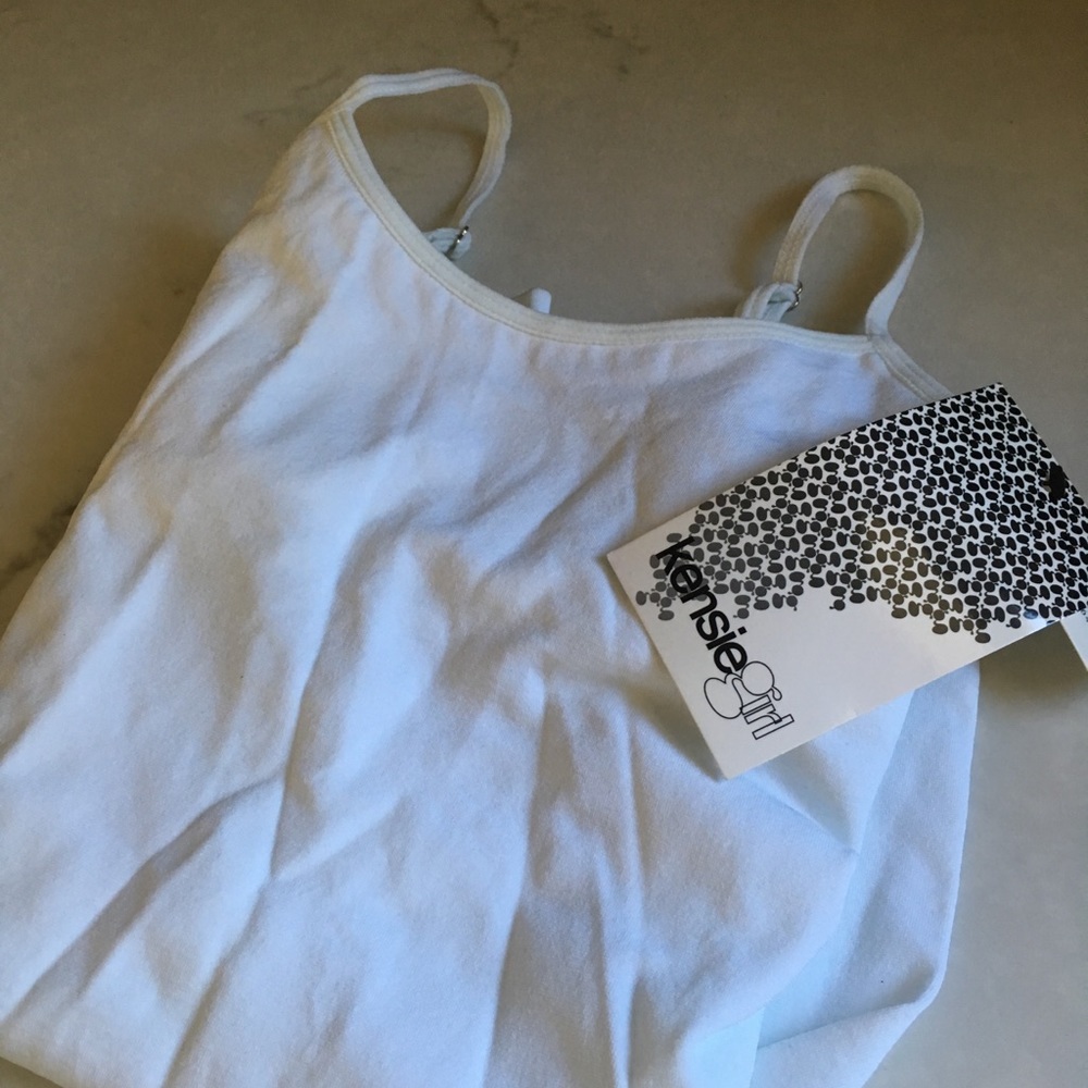 Girls white cami/tank L